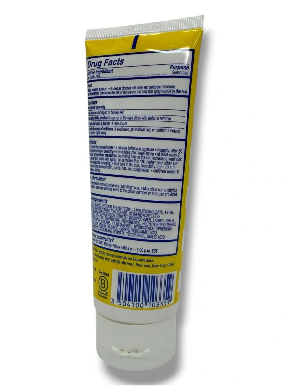 Mustela Baby Mineral Sunscreen Lotion SPF 50 Face & Body 3.38 fl oz EXP: 1/28